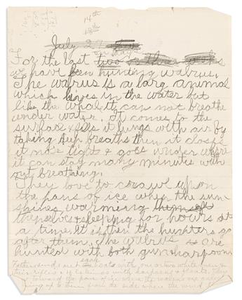 (ARCTIC.) Papers of the "Snow Baby" Marie Ahnighito Peary, including her Arctic diary and the manuscript of "Children of the Arctic."            